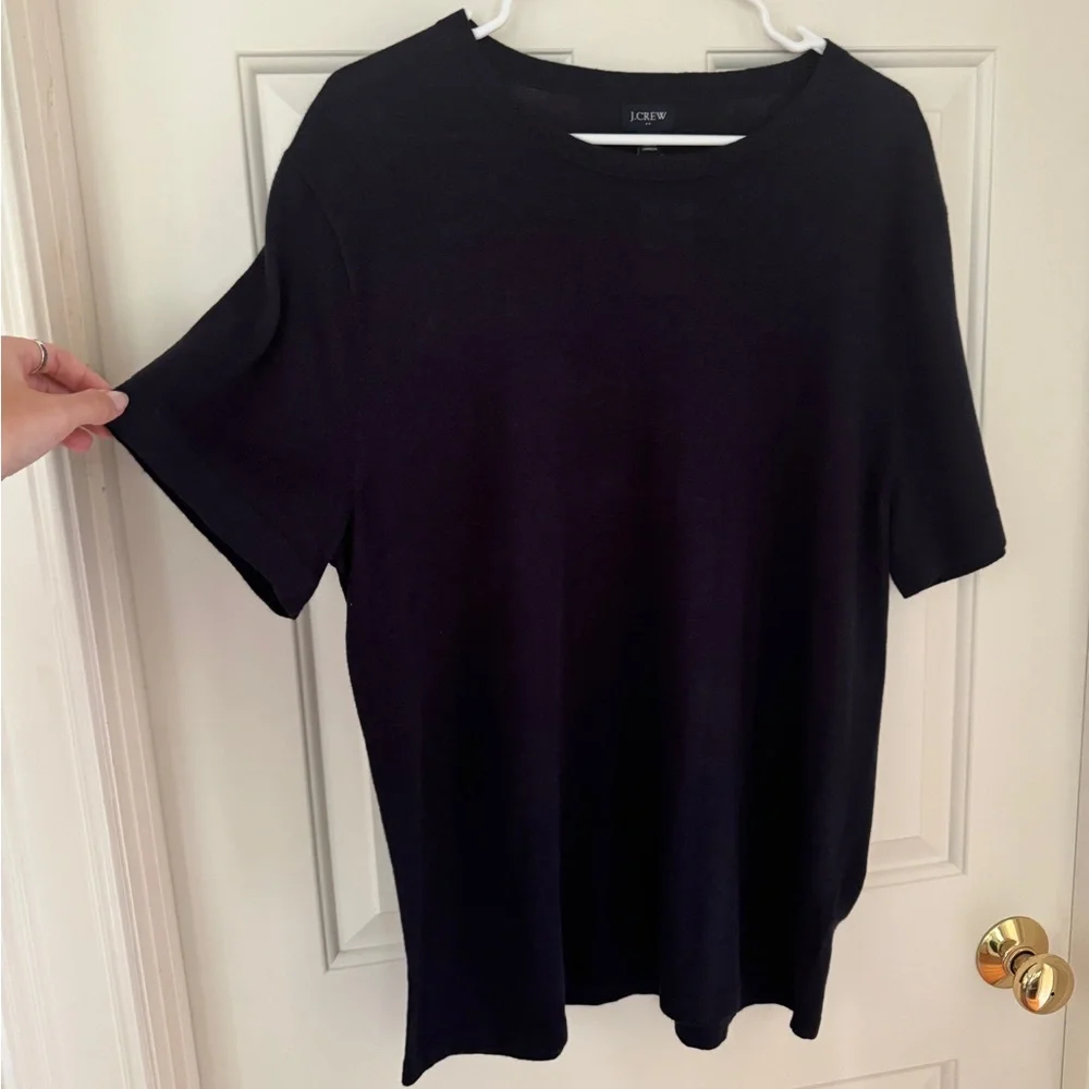 NWT J. Crew Summer Navy Knit Short Sleeve Shirt